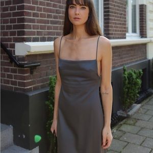 Paris Georgia Phoebe Slip Dress Grey